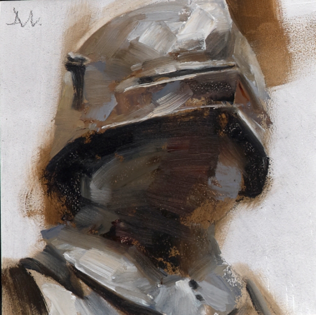 "Knight/Brown Collar - Helmets", Gallery Series; Art Directed and Illustrated by Gregory Manchess