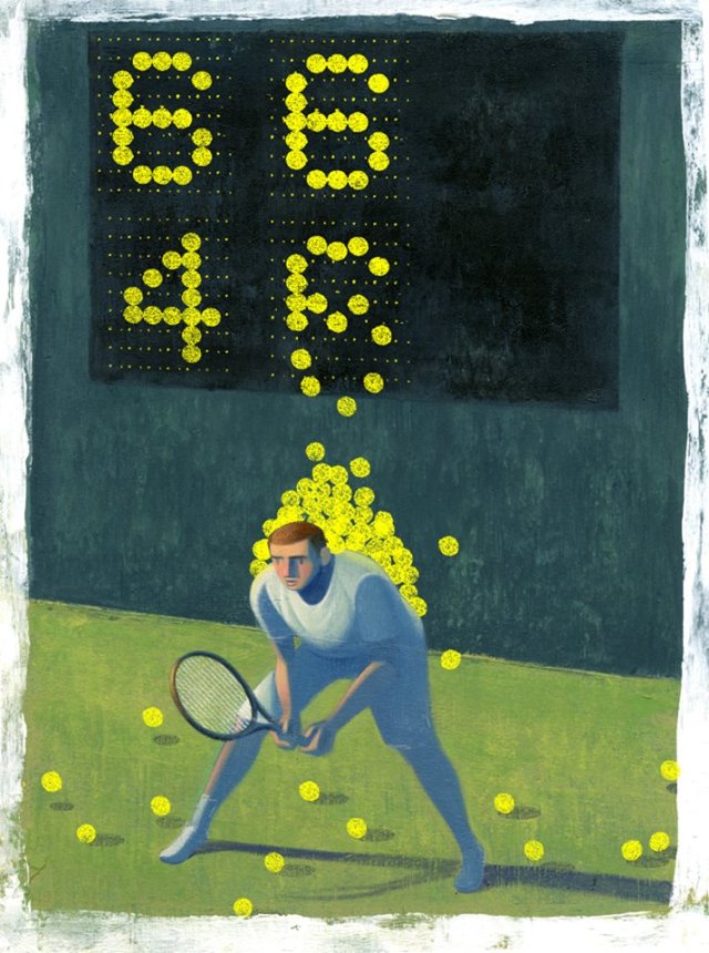 "The Weight of the Scoreboard" Illustration by Jon Krause