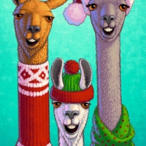 "Christmas Sweater Llamas" ©Erika LeBarre